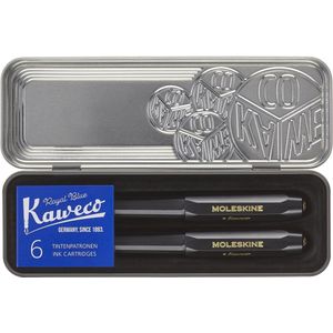 Moleskine X Kaweco Stifte-Set, Vulpen Medium & Balpen 1,0mm, Zwart