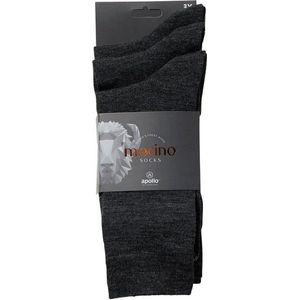 Apollo - Sokken Wol - Antraciet - 3-Pack - Werksokken