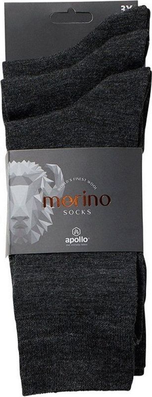 Apollo - Sokken Wol - Antraciet - 3-Pack - Werksokken