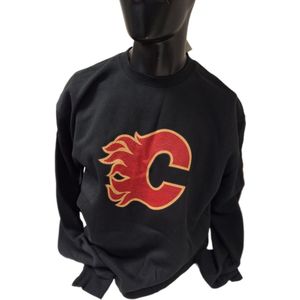 CALCARY FLAMES-CREWNECK-BLACK-