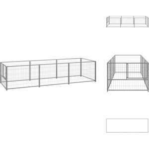 vidaXL Hondenkennel - Grote Buitenren 300 x 100 x 70 cm - Stevige Staalconstructie - Kennel