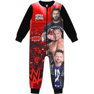 Jongens Wereld Worstelen Fleece Slaappakje - Comfortabele Kids Onesie