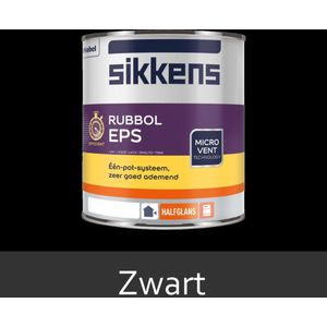 Sikkens Rubbol EPS plus-Half Glans Lak-Zwart-1l