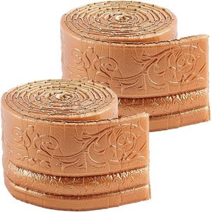 Contetn in GORGECRAFT 2 rollen 23 m x 10 cm Peel and Stick Chocolade 3D Wandrand Foam Crown Molding Flexibele Behang Grens-Muur Base Plafond Plint .