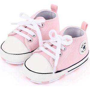 Steppies Babyschoentjes - Lichtroze - Zachte Zool Antislip - Maat 16-17 (0-6 maanden, 11 cm) - Babyslofjes