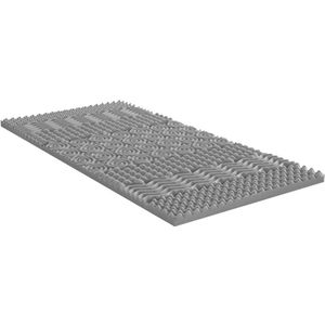 Vente-unique Topmatras 140 x 190 cm traagschuim 7 zones zuiverende actieve kool dikte 5 cm - NISIDA van NATUREA L 190 cm x H 5 cm x D 140 cm