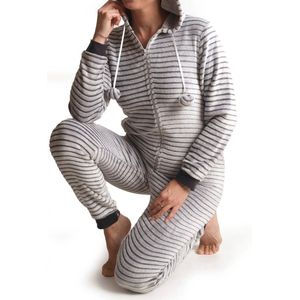 Cocodream dames Onesie - Stripe - 693351 - Grijs - S