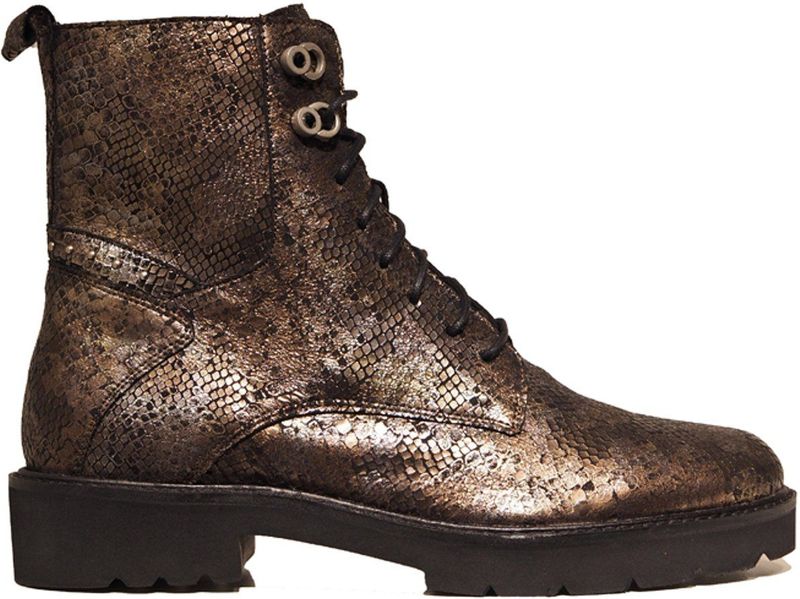 Iqônic - Polly 301 - Enkellaarsjes - Black Metallic