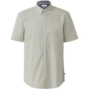 Shirt - Gedessineerd - Korte Mouwen - Zachte Katoenen Stretchstof - Normale Pasvorm