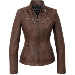 Versano Tulsa Leren Dames Bikerjack Dames Jas M - Bruin