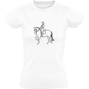 Paardrijden Dames T-shirt - horse riding - manege - paard - pony - trekking - dierendag