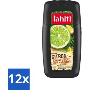 Tahiti - Douchegel - Citroen & Kokosolie - Hydraterend - 250 ml - Voordeelverpakking - 12 stuks