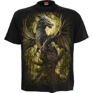 Spiral - Oak Dragon Heren Tshirt - S - Zwart