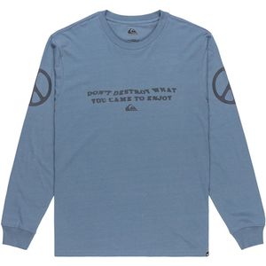 Quiksilver - Evo Cold Ways - T-shirt - Blauw - Lange Mouwen