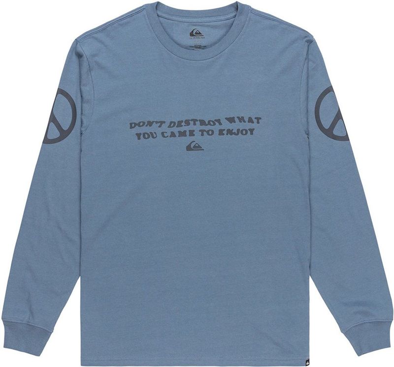 Quiksilver - Evo Cold Ways - T-shirt - Blauw - Lange Mouwen