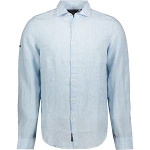 Superdry Overhemd Studios Casual Linen L S Shirt M4010607a Seafoam Blue Stripe Mannen Maat - M