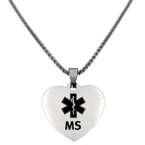 Ketting | Hart | RVS | Zilver | MS