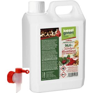 KieselGreen 5 Liter Bio-Ethanol met Kerst Aroma - Bioethanol 96.6%, Veilig voor Sfeerhaarden en Tafelhaarden, Milieuvriendelijk - Premium Kwaliteit Ethanol voor Binnen en Buiten