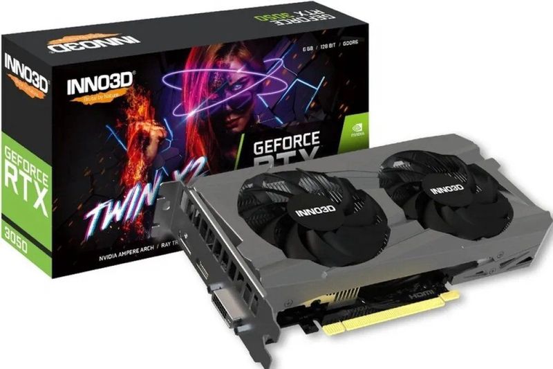 Inno3D - RTX 3050 Twin X2 V2 - Grafische Kaart - 6GB GDDR6 - 1080p Gaming