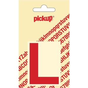 Pickup plakletter Helvetica 60 mm - rood L