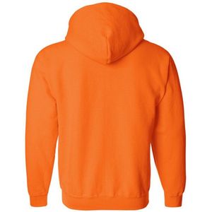 Gildan Heavy Blend™ Adult Full Zip Hooded Sweatshirt GI18600 - Safety Orange - XXL