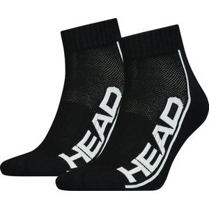 HEAD unisex performance 2P quartersokken zwart II