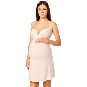 Merry Style Dames Zwangerschap Onderrok - Kort - Elastisch – Licht- Viscose – Beige – S – MS-MS10-466-UW