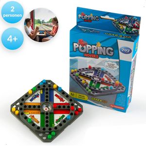 GAGATO Mens Erger Je Niet Spel - Ludo Bordspel - Popping Movers Reisspel - Spelletjes voor Kinderen en Volwassenen