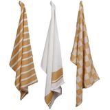 Cosy Trendy - Theedoeken Stoff - Amber Gold - 50 x 70 cm - Set van 3