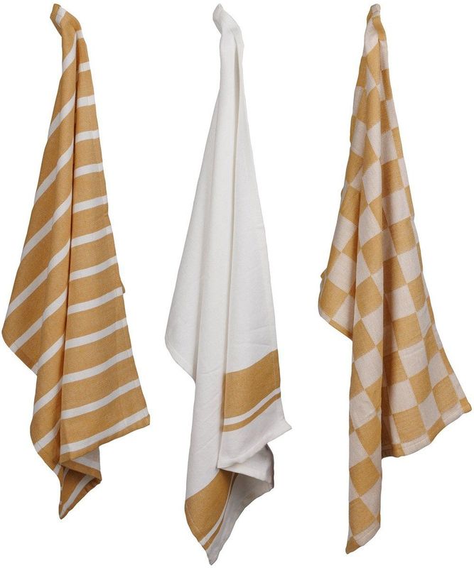 Cosy Trendy - Theedoeken Stoff - Amber Gold - 50 x 70 cm - Set van 3