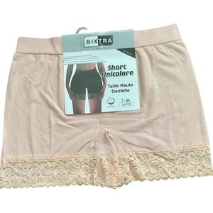 Dames Boxershort 8106 - Katoen - Hoge Taille - met kant M/L Lichtroze