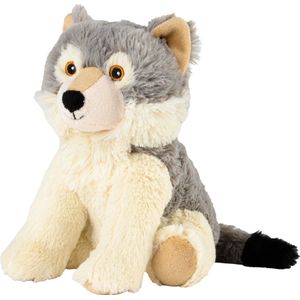 Warmies mini wolf warmteknuffel - opwarmknuffel voor magnetron en oven - heatpack mini wolf - husky