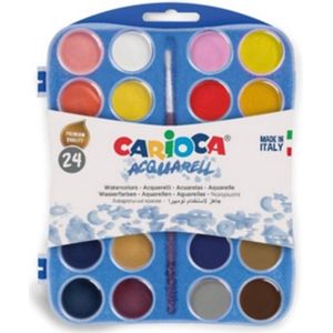 Carioca waterverf 24 kleuren met kwast