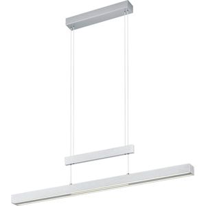 LED Hanglamp - Torna Trojan Up and Down - 54W - Aanpasbare Kleur - Rechthoek - Mat Nikkel - Aluminium