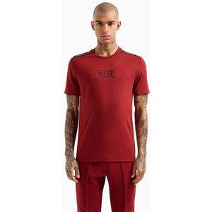 EA7 Emporio Armani - 6DPT10-PJTMZ - T-shirt - Rood - Korte Mouwen