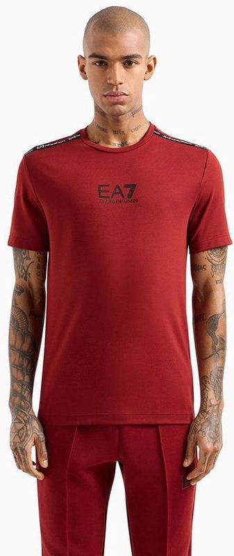 EA7 Emporio Armani - 6DPT10-PJTMZ - T-shirt - Rood - Korte Mouwen