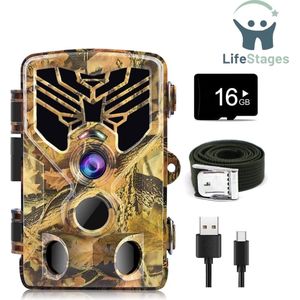 LifeStages - Wildcamera met Nachtzicht - Wildcamera voor Buiten - Wildcamera met Nachtzicht en WIFI - Duurzaam