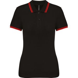 Kariban - Gestreepte Polo - Dames - Slim Fit - 100% Gepeigde Katoen