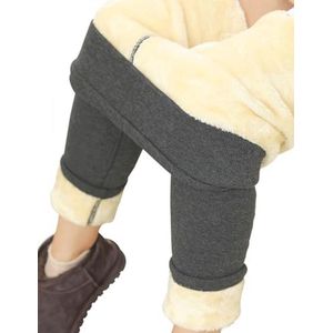 Vrouwen fleece gevoerde thermische leggings - Dikke hoge taille pluche legging voor winter warm en rekbaar