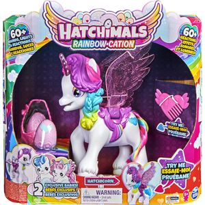 Hatchimals CollEGGtibles - Interactieve Hatchicorn-eenhoorn met slaande vleugels meer dan 60 lichtjes en geluiden en 2 unieke baby's