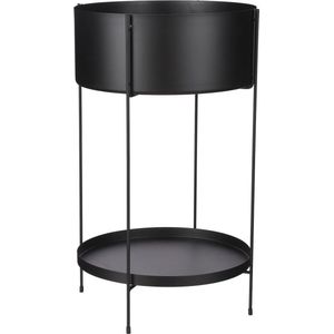 Mica Decorations Nicole Bloempot op Standaard - H60xØ37 cm - Zwart