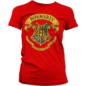 Harry Potter Dames Tshirt -S- Hogwarts Crest Bruin