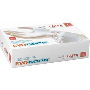 Ongepoederde LATEX handschoenen Large (8-9) - 3 pakken van 100 stuks
