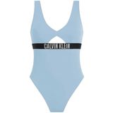 Calvin Klein Dames ONE Piece Fashion FIT LV00Q62746 Andere badpakken, Blauw (Skim Blue), XS, Blauw (Magere Blauw), XS