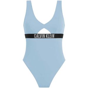 Calvin Klein Dames ONE Piece Fashion FIT LV00Q62746 Andere badpakken, Blauw (Skim Blue), XS, Blauw (Magere Blauw), XS
