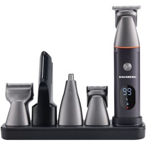 Oplaadbare Haartondeuse Set – 600mAh Li-ion – 90 min Gebruikstijd – Bedraad & Draadloos – IPX6 Waterdicht – LED-Display – Inclusief U-mes, T-mes, Neustrimmer & Scheermes – Voor Haar & Baard