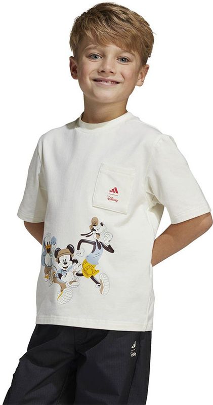 Adidas - T-shirt - Beige - Mickey Mouse - Korte Mouwen - 3-4 Jaar
