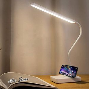 Mrs Jones Draadloze Led Bureaulamp Oplaadbaar Grote Capaciteit Touch Control 3 Kleuren 6 Helderheid Dimbaar Kleine Draagbare Lamp voor Kinderen Studie Boek Licht Slaapkamer Nachtkastje .