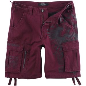 Rock Rebel by EMP Donkerrode short met print - Heren - S