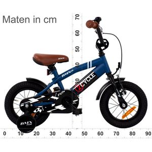 2Cycle BMX Fun kinderfiets 12 inch (3 tot 5 jaar) voor jongens blauw